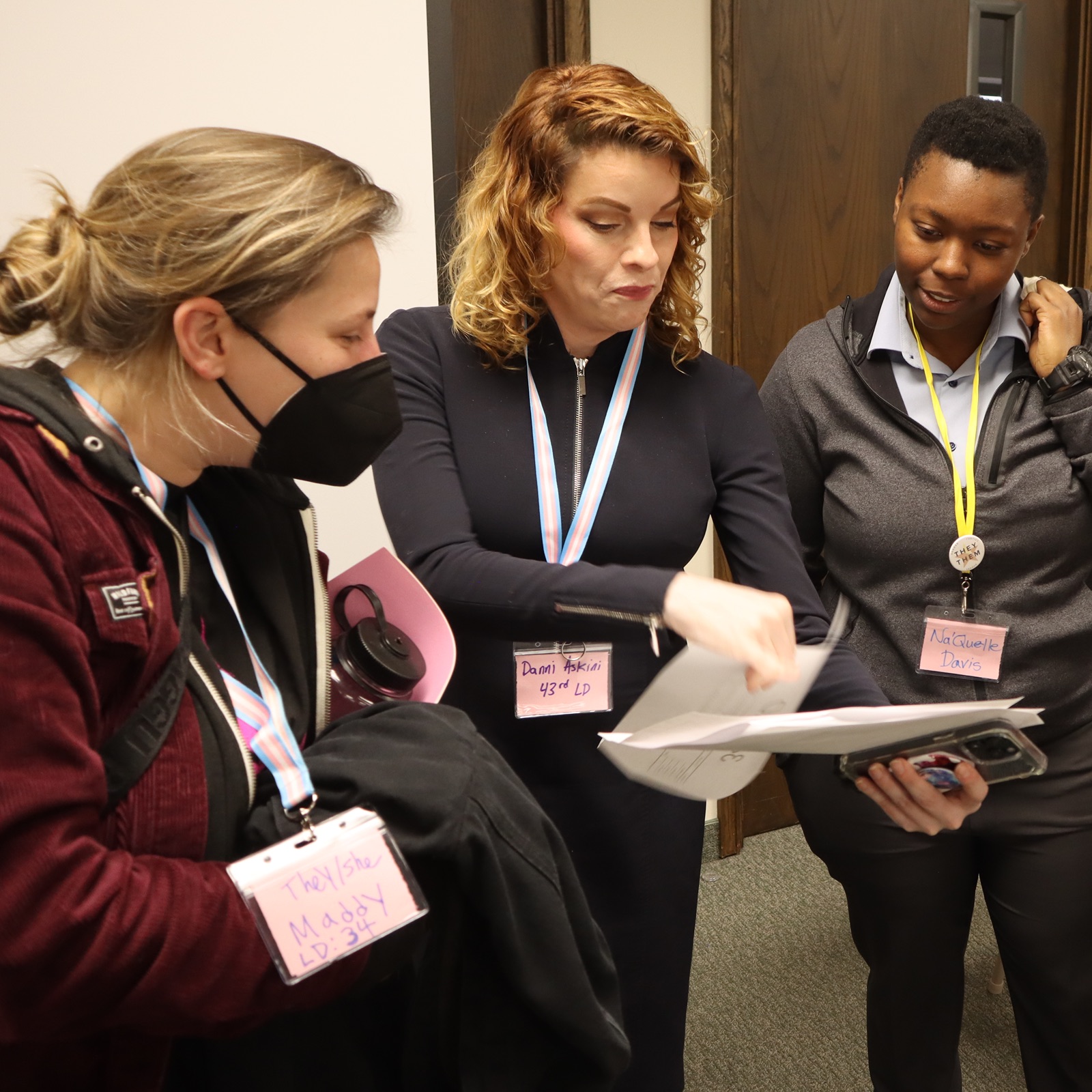 Danni leading training at Trans Advocacy Day, 2024